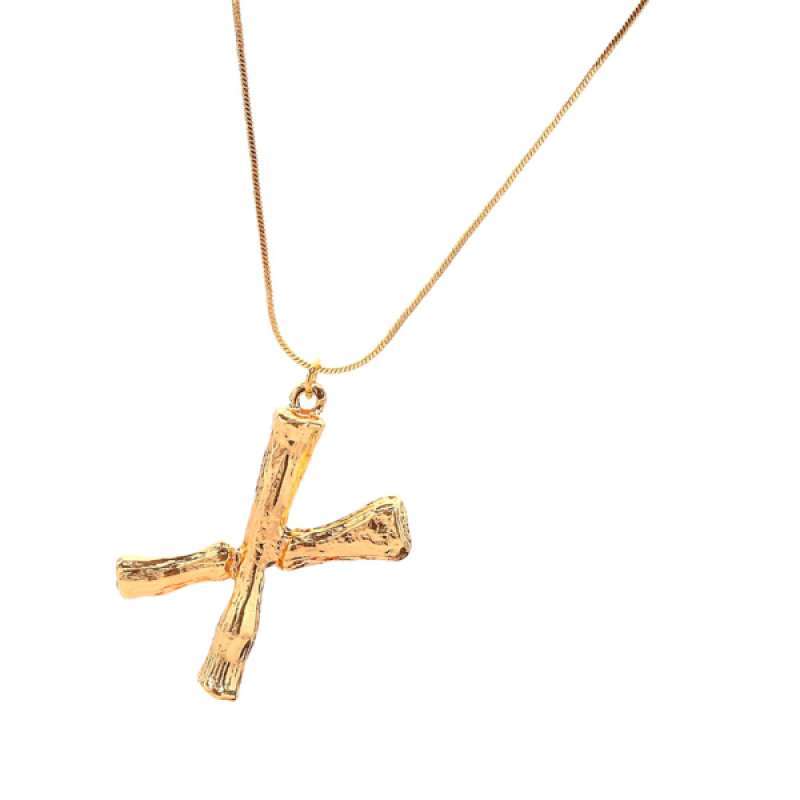 Initial Chain Gold Alphabet Pendant 