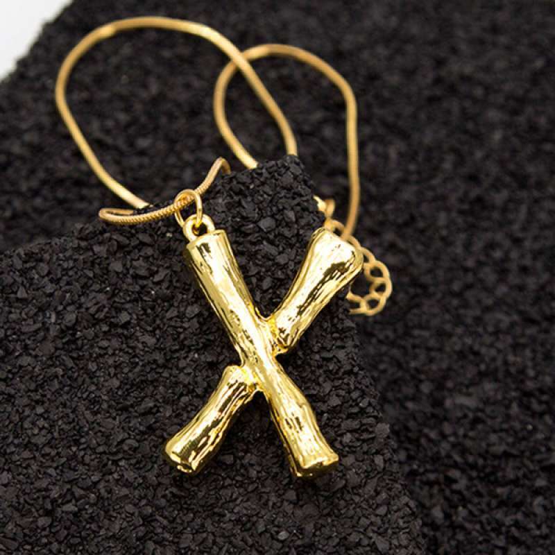 Initial Chain Gold Alphabet Pendant 