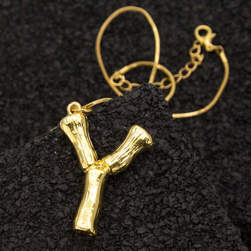Vintage Style Letter Necklace Charm 
