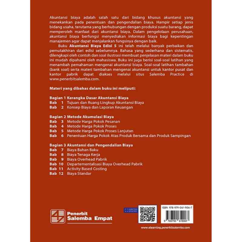 Jual Akuntansi Biaya Edisi 5 Firdaus A Dunia Dkk Salemba Original Murah Mei 2021 Blibli