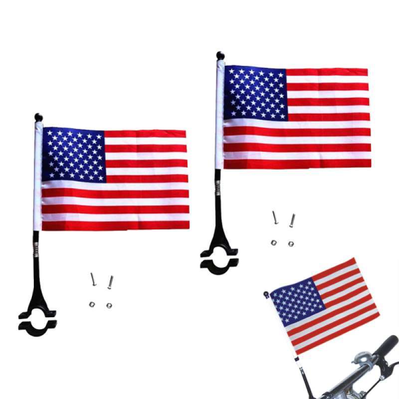 Bike Safety Flag with Pole Kids Bicycle Handlebar Mounted Mini Handheld Flags 