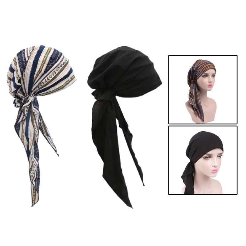 Ruffle Head Scarves Turban Headwear 