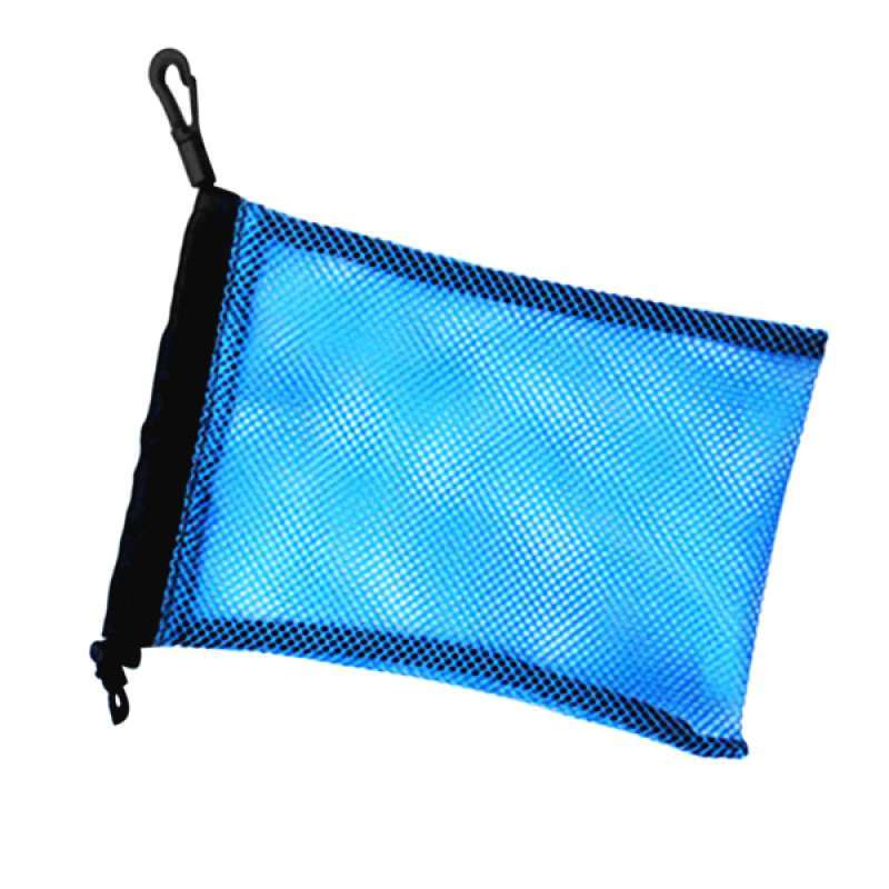 Durable Mesh Stuff Bag with Sliding Drawstring Cord Closure for Diving Blue 
