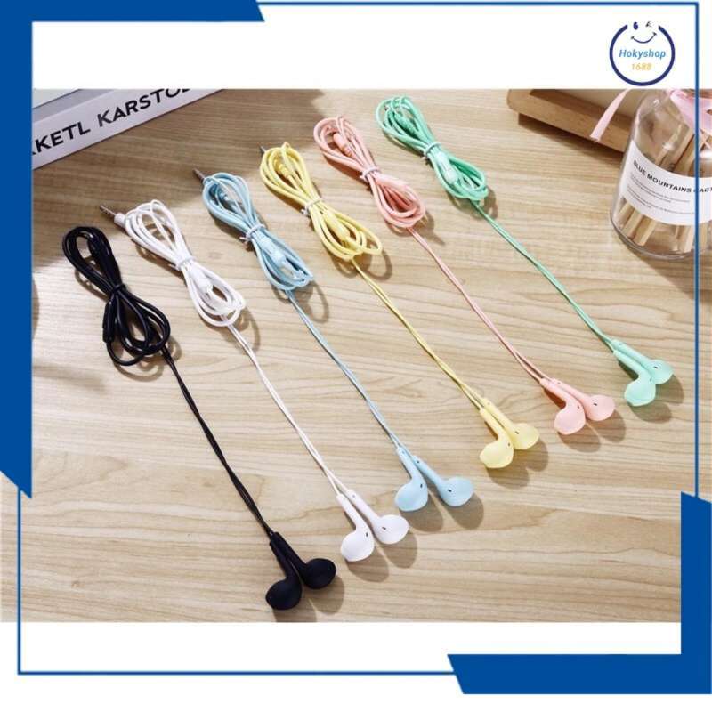 Headset Handsfree U19 macaron Earphone Macaroon Glossy Mate Color Hifi Extra BASS