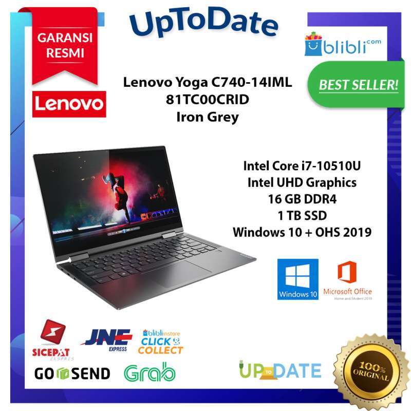 Jual Lenovo Yoga C740 14iml Crid Laptop Intel Core I7 10510u 16gb Ddr4 1 Tb Ssd 14 Inch Fhd Touch Win 10 Ohs 2019 Online November 2020 Blibli Com