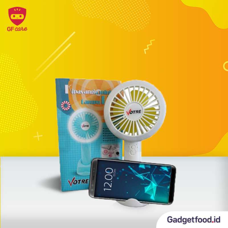 kipas angin portable kecil led sf 12 votre mini fan led recharger terbaru