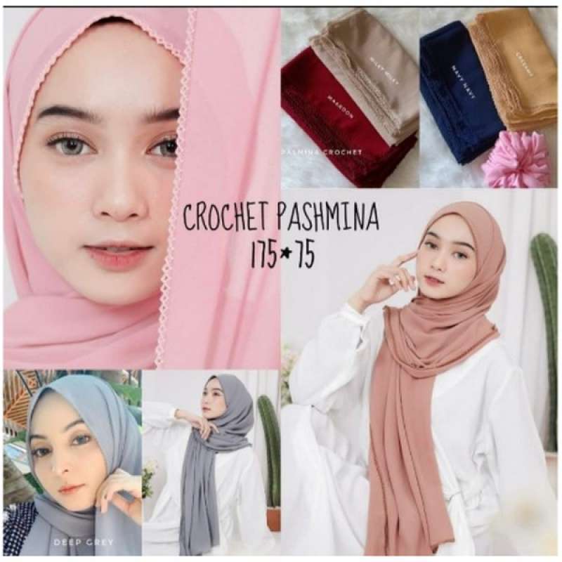 Jual Crochet Pashmina Jilbab Pashmina Online Februari 2021 Blibli Harga spesial termurah pashmina zara diamon italiano harga normal : blibli