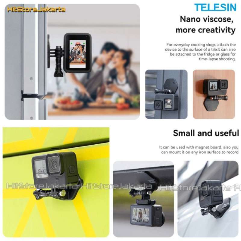 Promo Telesin Magnetic Snap Mount Gopro Action Cam Magnetic