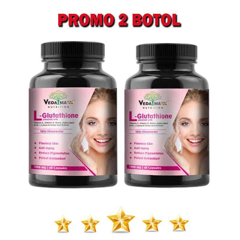 Jual Promo 2 Botol Suplemen Pemutih Wajah Dan Badan Terbaik L Glutathione For Glowing Skin With 1000mg Terbaru Oktober 2021 Harga Murah Kualitas Terjamin Blibli