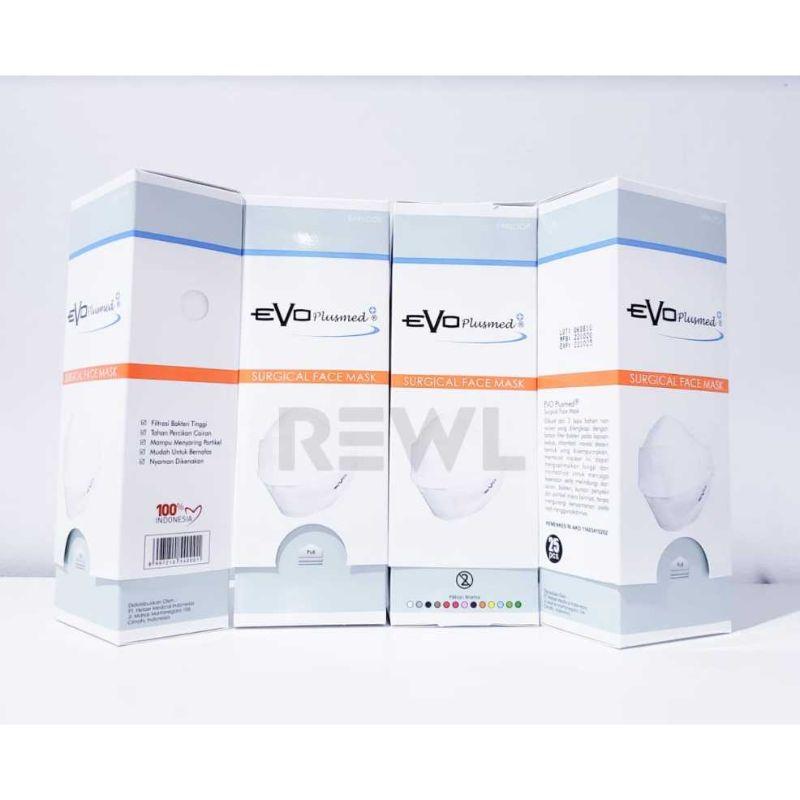 jual masker evo plusmed 4d surgical mask original 3 ply isi 25 murah mei 2021 blibli