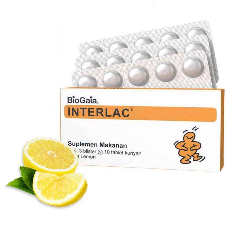 Jual Interlac Probiotik Tablet Kunyah Lemon 1 Stripe 10 Tablet Online November 2020 Blibli