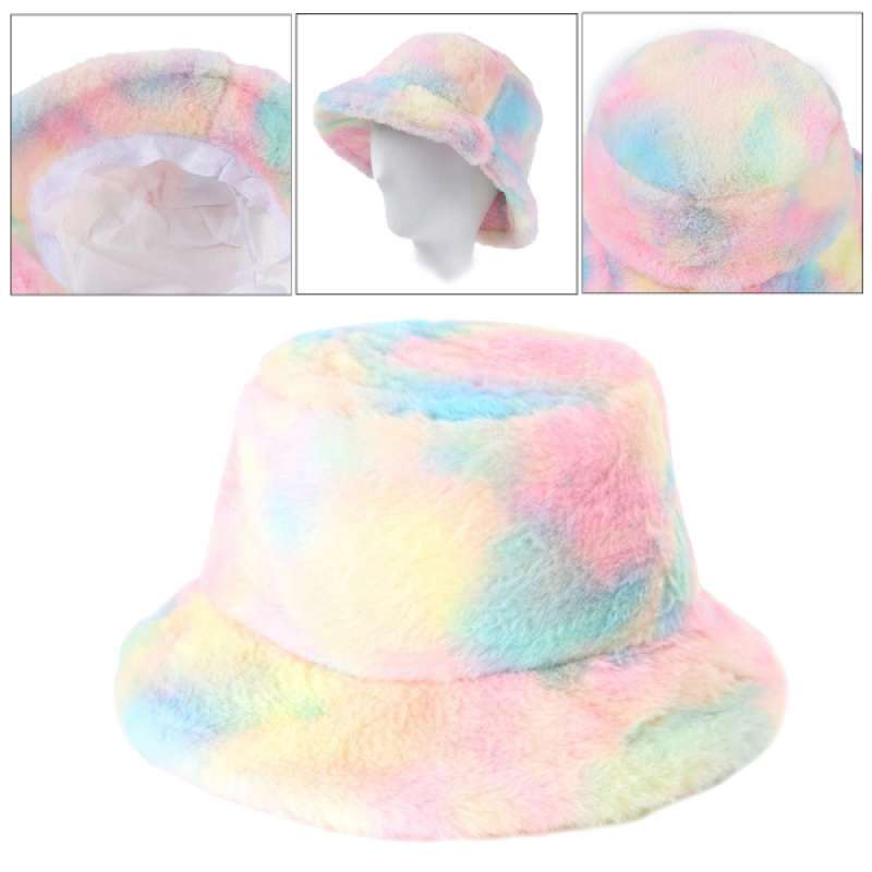 Promo Winter Fluffy Plush Bucket Hat 