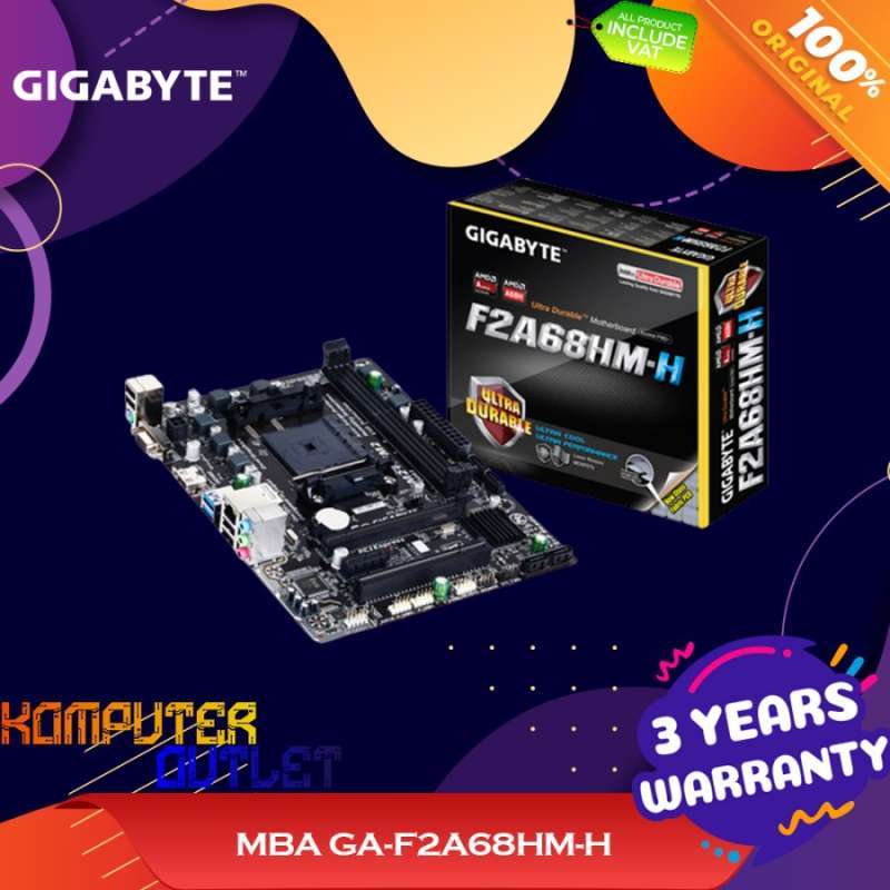 Jual GIGABYTE GA F2A68HM MOTHERBOARD AMD SOCKET FM2 A68H DDR3