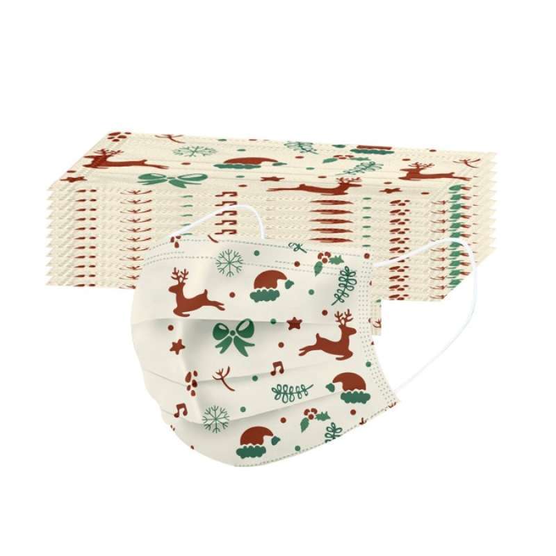 Jual Masker Anak Christmas Cartoon Deer 3 Ply Online Desember 2020 Blibli