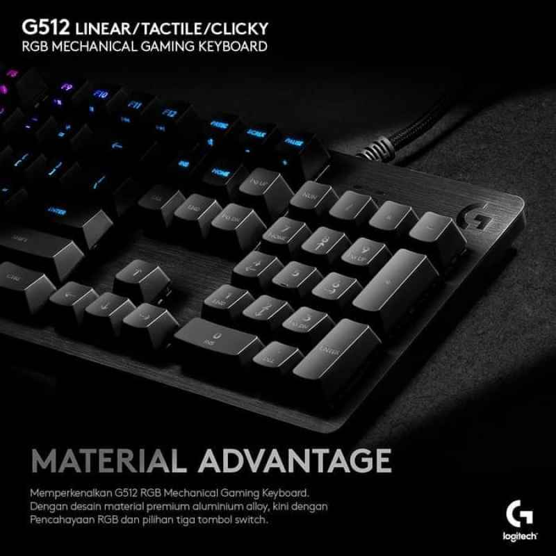 Jual Logitech G512 Gaming Keyboard Gx Red Switch Garansi Resmi 2 Tahun Online November 2020 Blibli