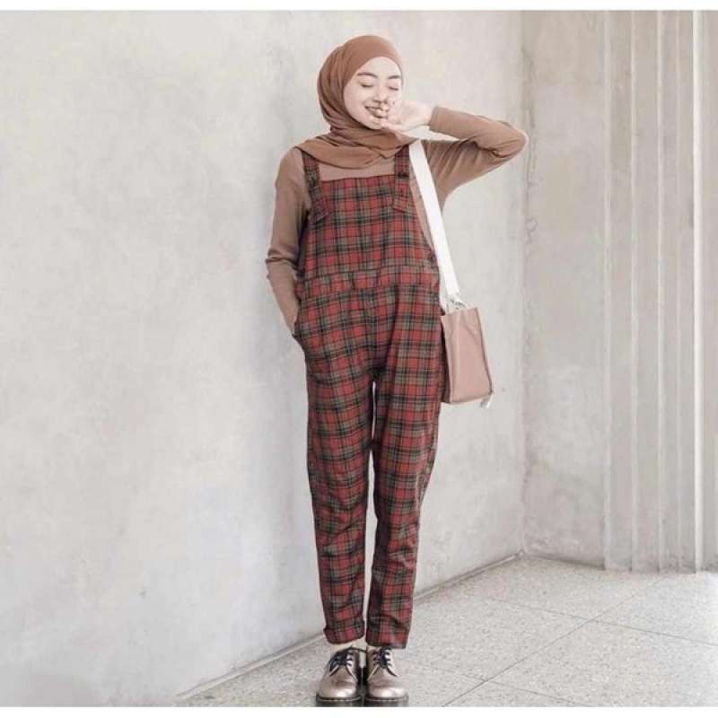 Jumpsuit tartan sales