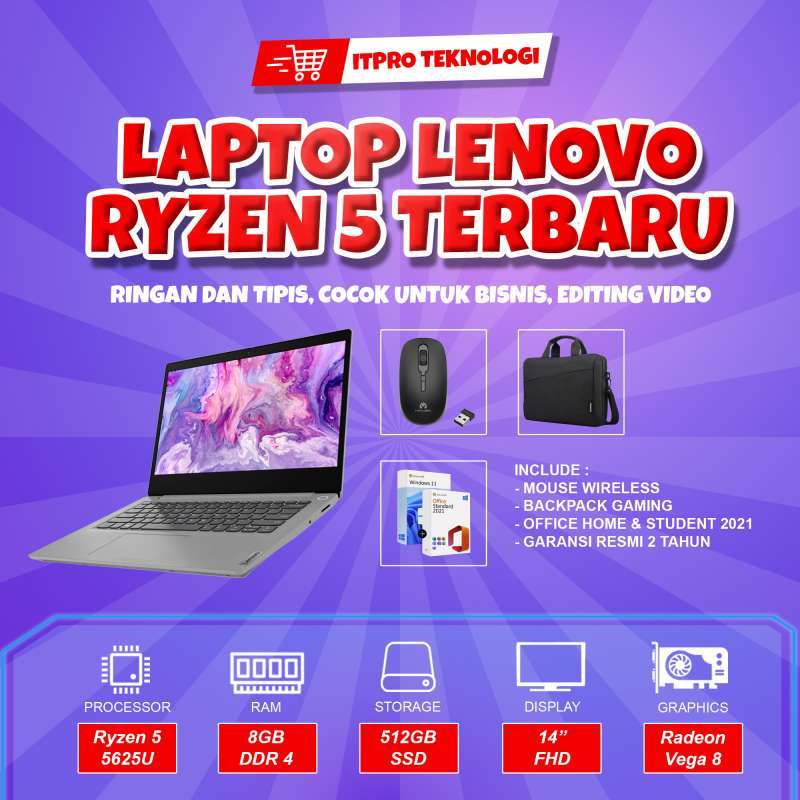 Lenovo IdeaPad Slim 1SID Ryzen 5625U 8GB 512ssd W11+OHS 14FHD