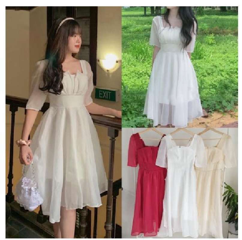 Simple dress korean style discount