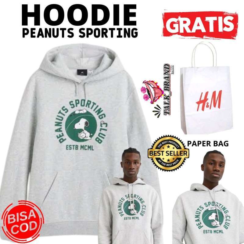 Promo Hoodie H m Peanuts Sporting Grey Sablon Ful Tag Free Paper Bag Xl Grey Diskon 16 Di Seller Talk brand Cipinang Muara Kota Jakarta Timur Blibli
