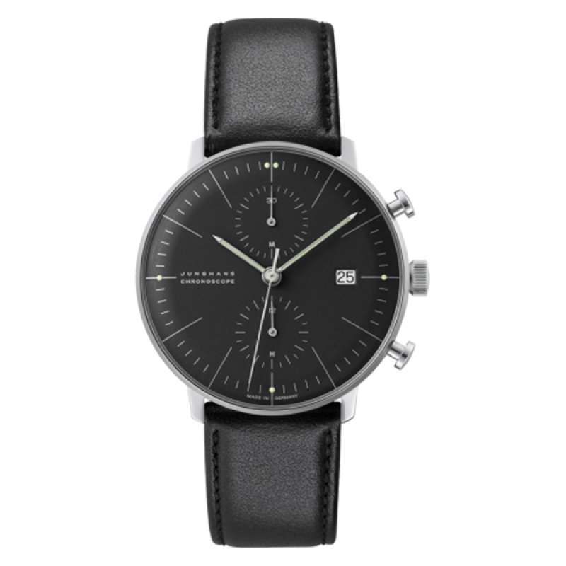 Jual Junghans Max Bill Chronoscope 027 4601.00 Automatic Black