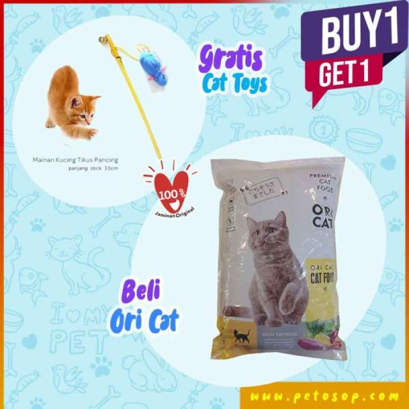 Jual Ori Cat Food 1kg Makanan Kucing Premium Free Cat Toys Tikus Online Desember 2020 Blibli
