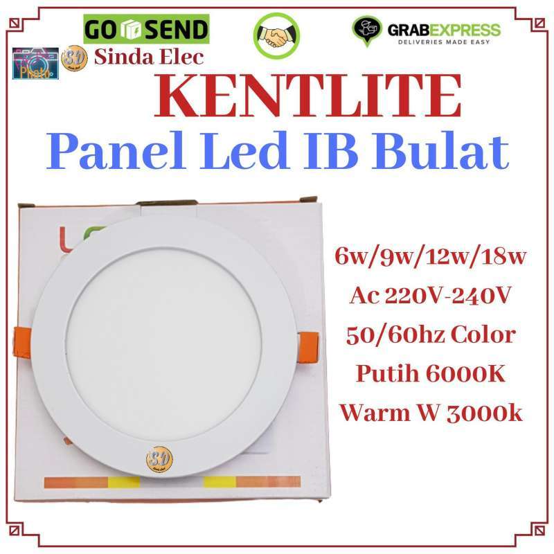 kent lite panel led 12w ib bulat warm white downlight led 12 watt inbow bulat warm white