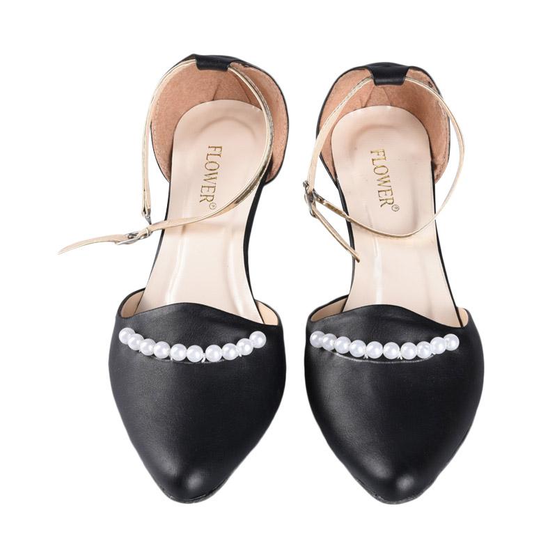 Jual Flower SN-262 Sepatu High Heels Wanita - Black Online - Harga & Kualitas