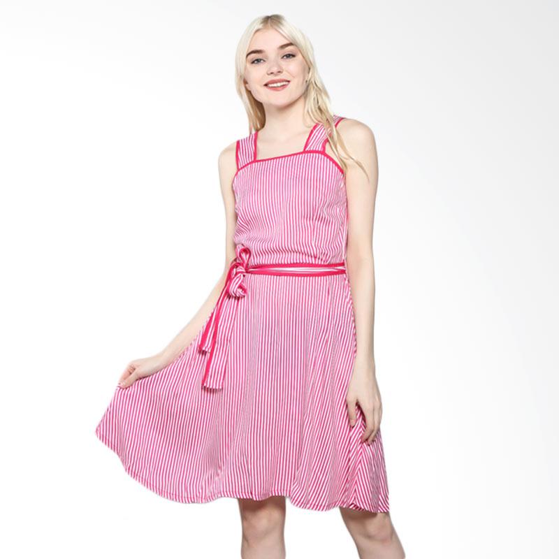 Nulu Naura NL 2931 Dress Wanita - Pink Blaster