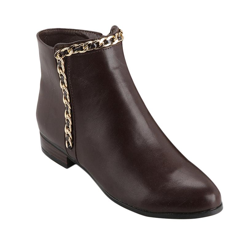 Clarette Allondra Sepatu Boots - Brown