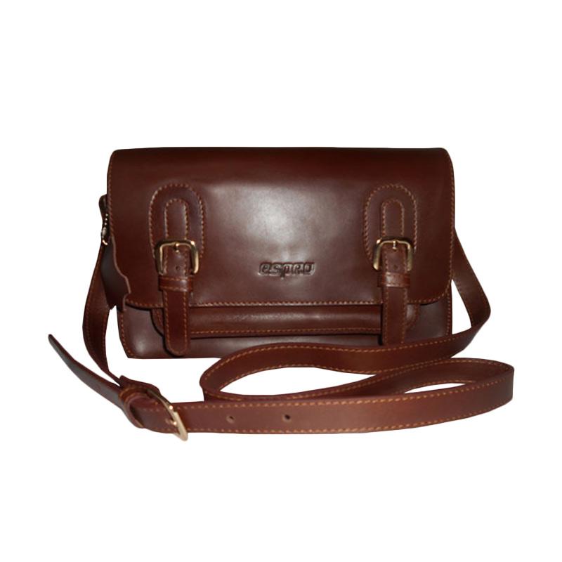 Espro Tas Selempang Kulit Wanita - Coklat