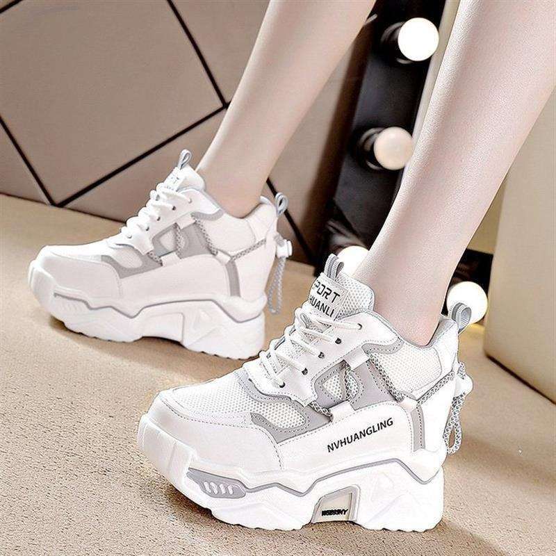 Sneakers wedges hotsell putih