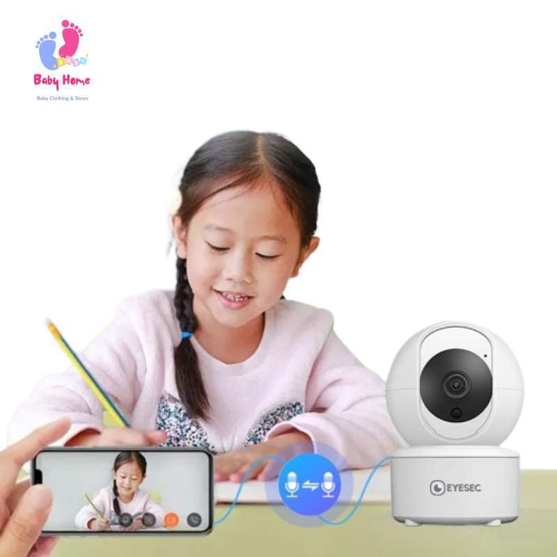 Baby Monitor EYESEC Smart CCTV WIFI Indoor IP Camera CCTV 3MP 360° PTZ  Kamera HP Jarak Jauh