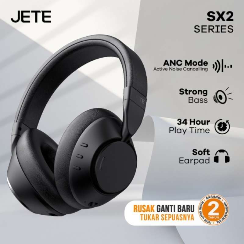 Headphone Bluetooth JETE SX2 Active Noise Canceling Garansi Tahun