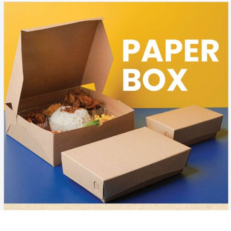 PAPER LUNCH BOX KRAFT COKLAT UK 180 X 110 X 50 MM UK LARGE