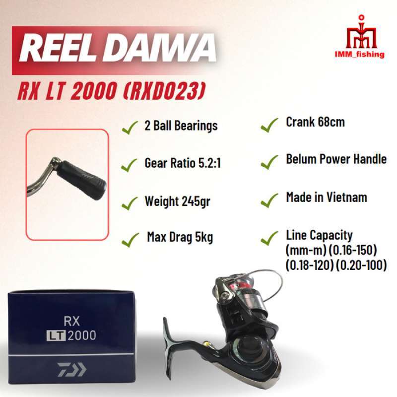 Jual Reel Daiwa Rx Lt 2500 Original Terbaru - Harga Promo Murah Maret 2024