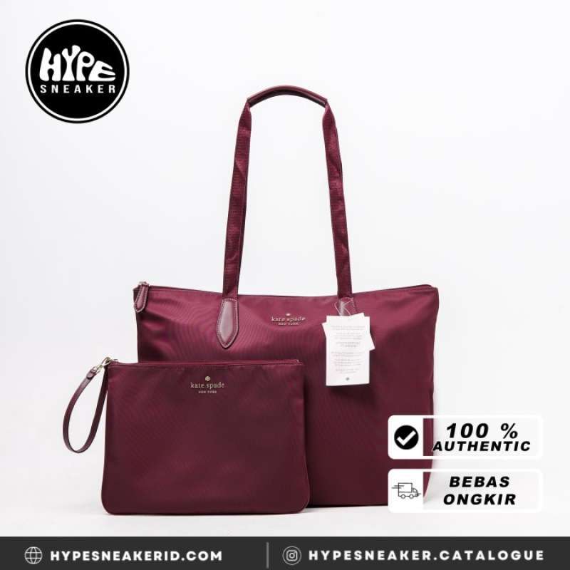 Kate spade burgundy tote bag shop