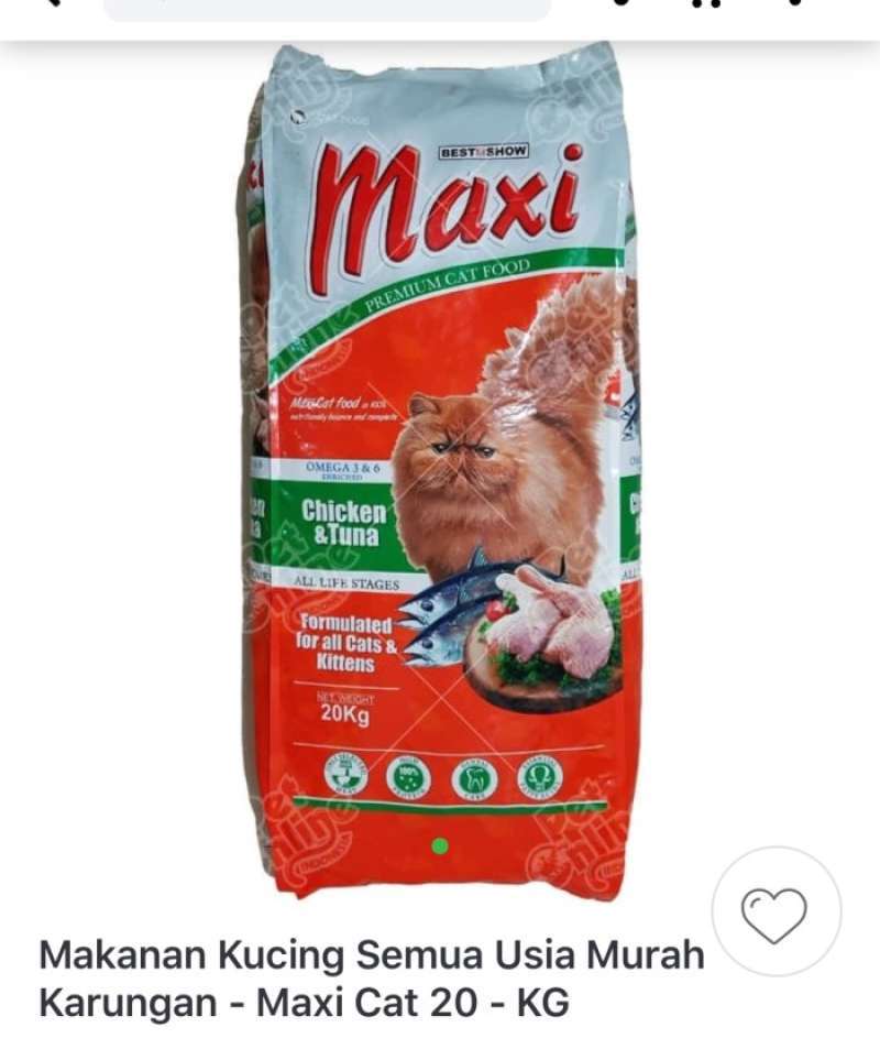 Maxi cat food sales