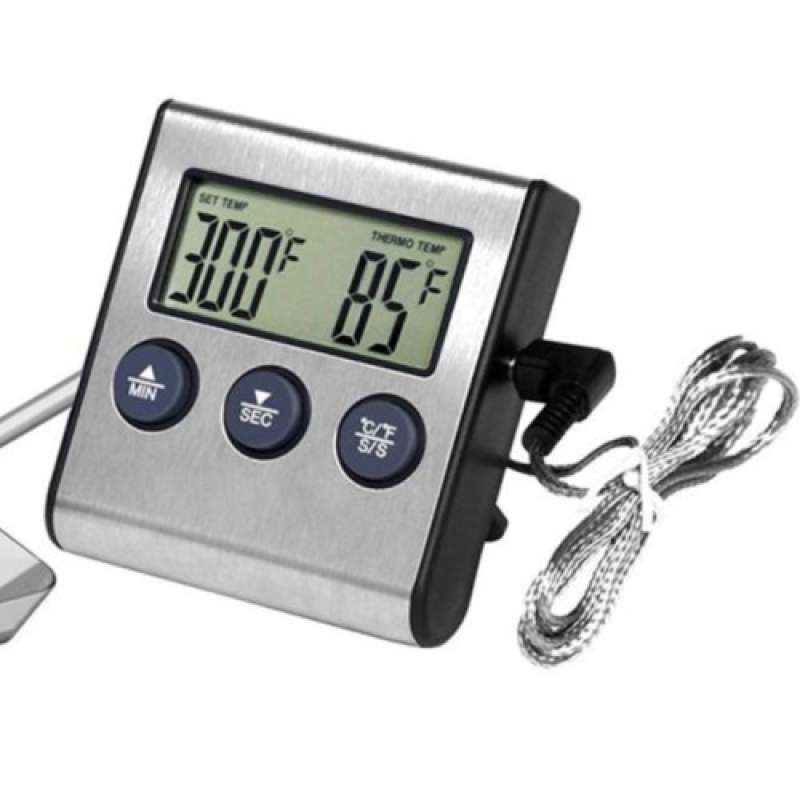 Digital Thermometer Tusuk Daging With Timer Alarm Temperature Meat