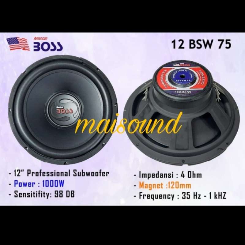 Subwoofer american store boss 8 inch