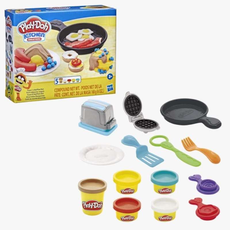 Jual Playdoh Kitchen Breakfast Toast N Waffles Maker Toaster Set