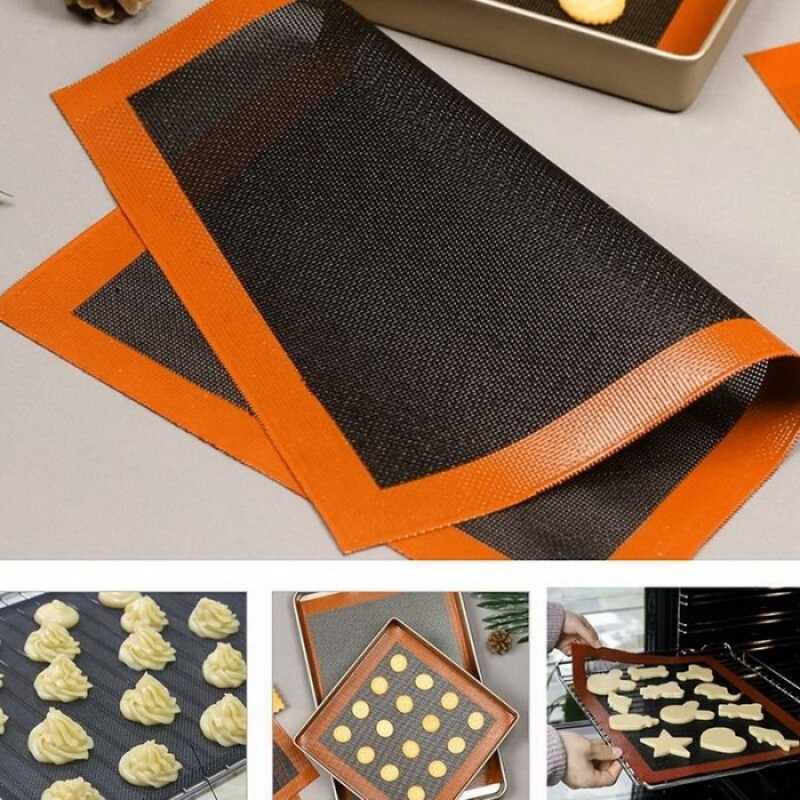 Perforated Silicone Baking Sheet Baking Mat Silpad Silmat Hitam