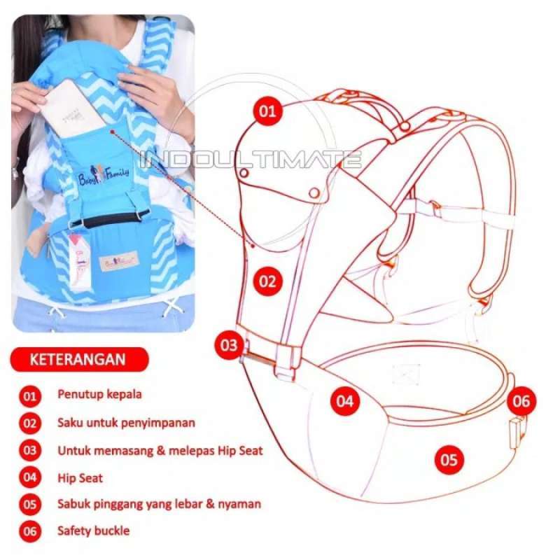 Promo Baby Family Gendongan Bayi Hipseat/gendongan Bayi Depan