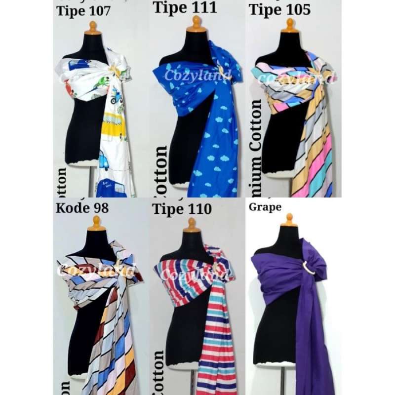 Promo Baby Sling Ring Pouch Cotton Premium Cozyland Motif