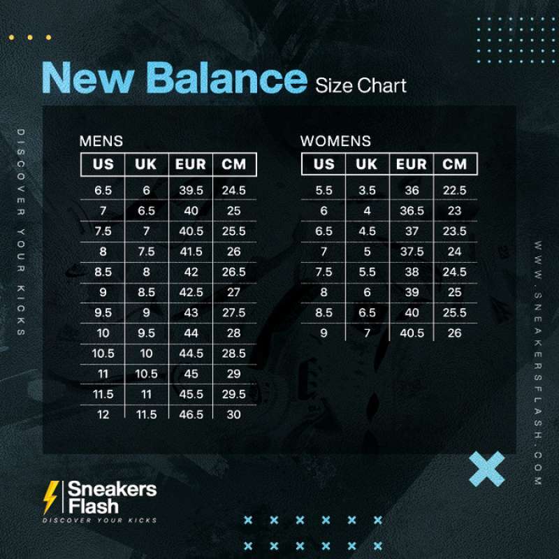 Size chart sepatu clearance new balance