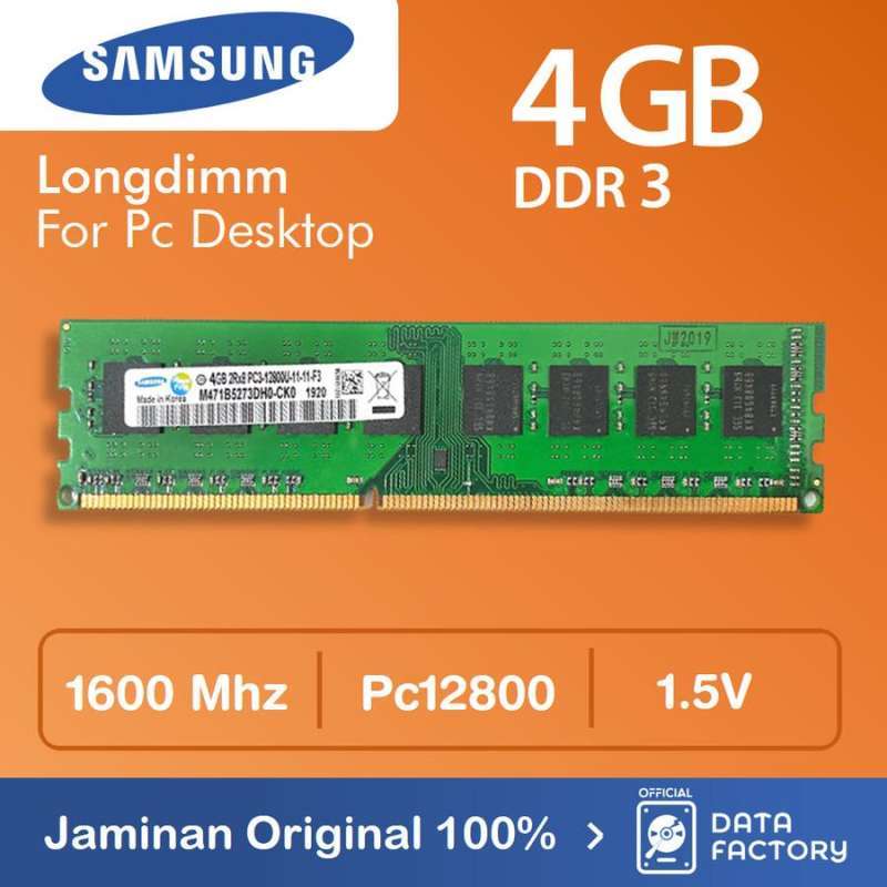 RAM SAMSUNG DDR3 4GB PC12800 1600Mhz LONGDIMM MEMORY PC NEW DDR