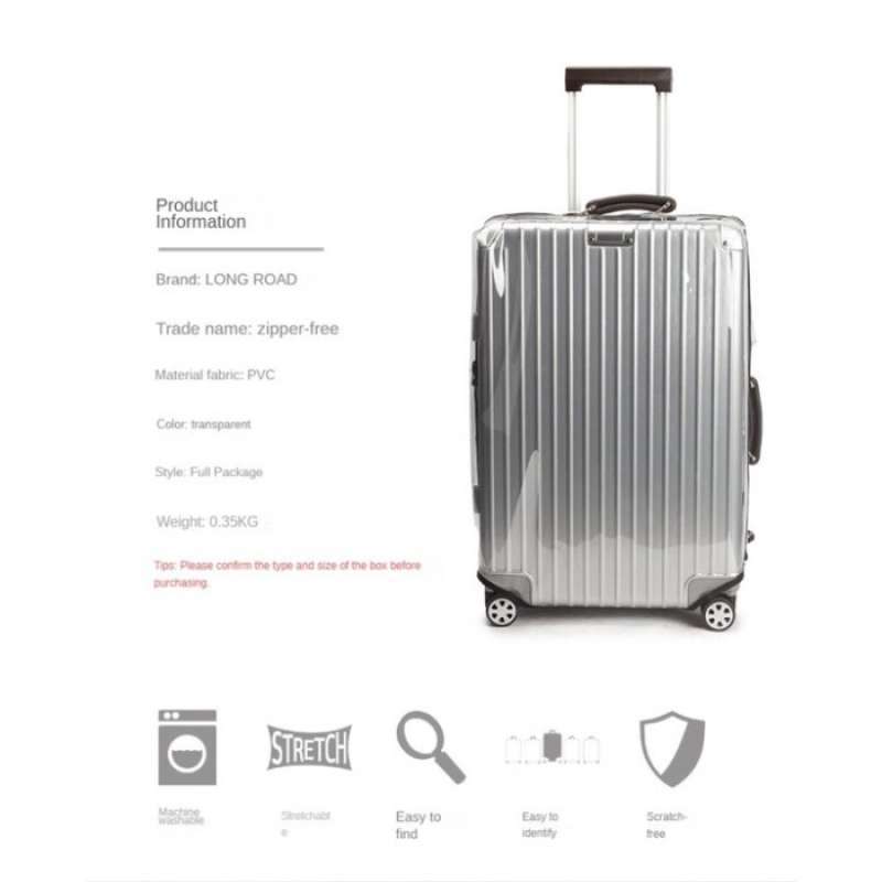 Jual Luggage Cover Ultra Transparan Sarung Pelindung Koper