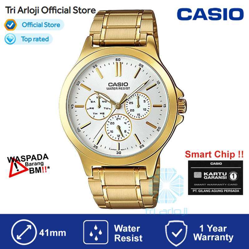 Promo Casio Mtp v300g 7audf Jam Tangan Pria Analog Stainless Gold Mtpv300g Mtp v300g 7a Diskon 44 Di Seller Tri Arloji Official Store Senen Kota Jakarta Pusat Blibli