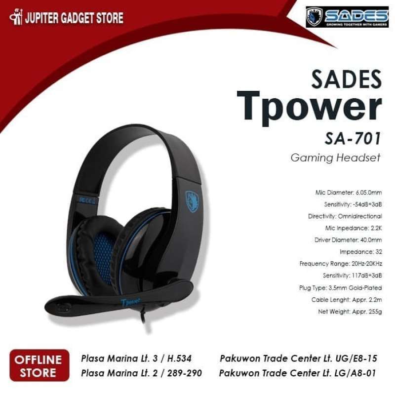 Sades T-Power SA-701 Gaming Headphones with Mic