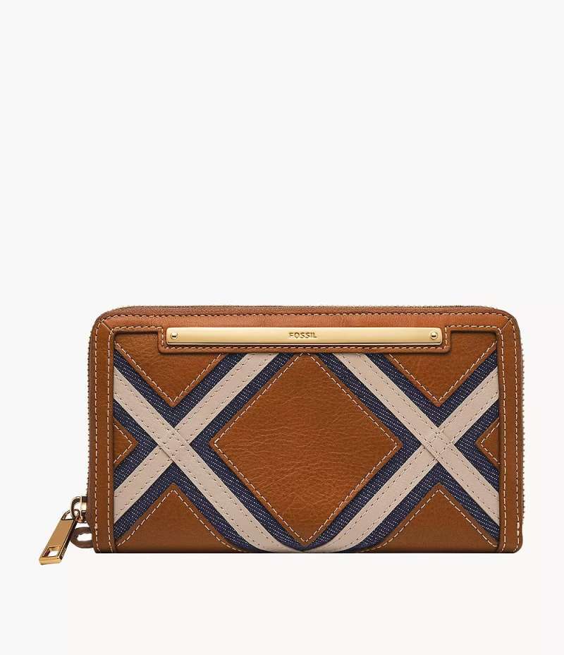 Fossil patchwork leather purse top