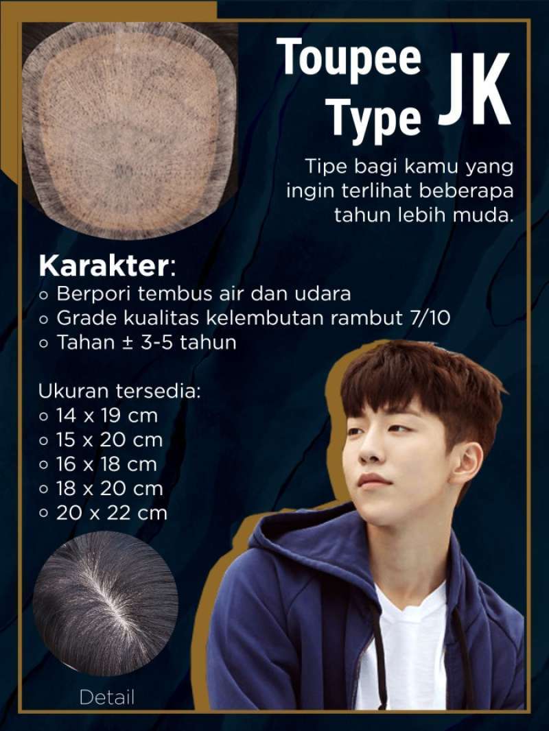 Toupee jakarta hot sale